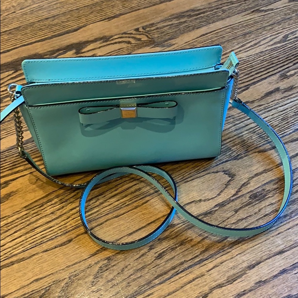 Kate Spade Turquoise Crossbody Bag with bow